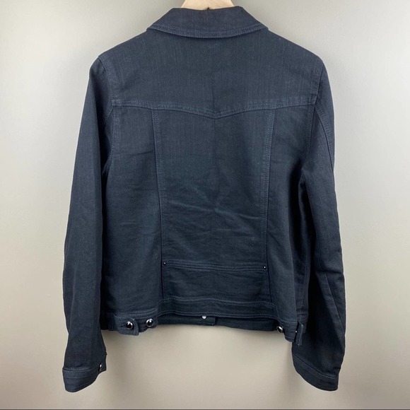 Code Bleu Black womens fall Madeline Denim Jacket - Picture 9 of 10